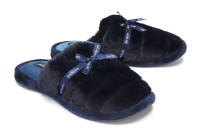 METEOR 260 WSTĄŻKA granatowy, kapcie damskie