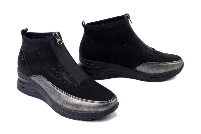 RIEKER N9362-01 black combination, botki damskie