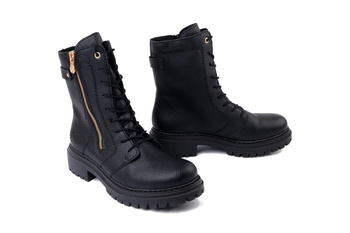 RIEKER 72640-00 black, trzewiki damskie