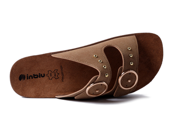 INBLU CP-54 026 piaskowy, klapki damskie