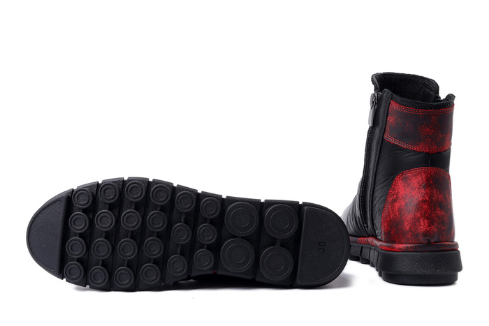 MANITU 990534-04 rot, botki damskie