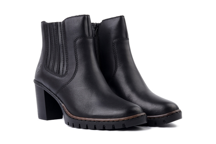 RIEKER Y2577-00 black, botki damskie