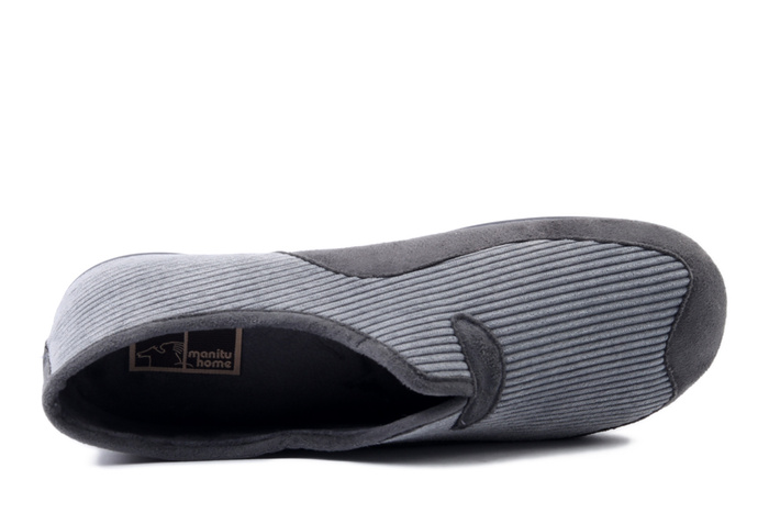 MANITU 240006-91 hellgrau, kapcie męskie