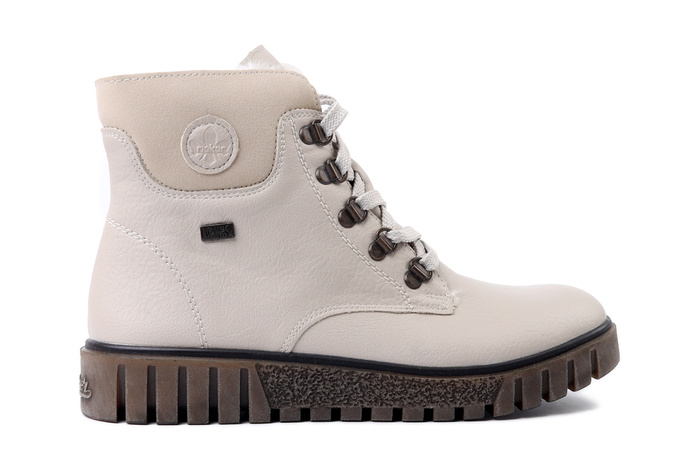 RIEKER TEX Y3433-60 beige, trzewiki damskie