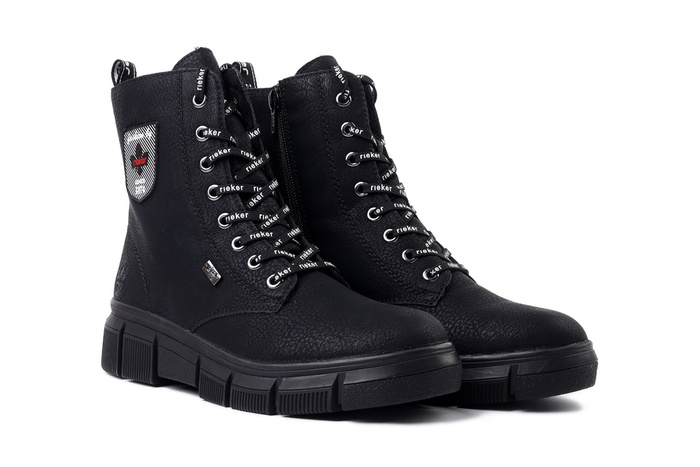 RIEKER TEX X3410-00 black, trzewiki damskie