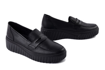 RIEKER N2562-00 black, mokasyny damskie