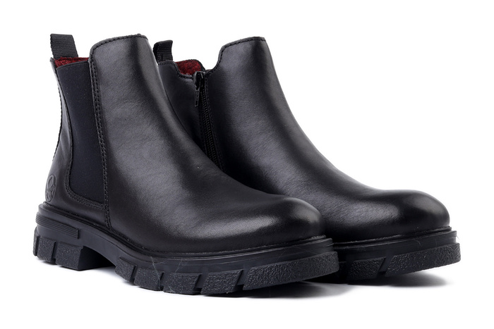 RIEKER Z9150-00 black, botki damskie