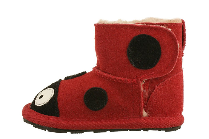 EMU AUSTRALIA B10317 LC Ladybird red, kozaczki botki dziecięce, rozmiary 20-23