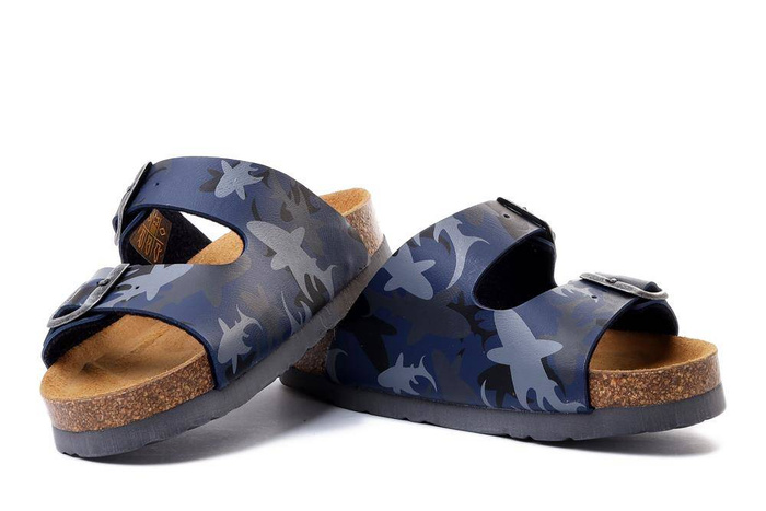 DR. BRINKMANN 500298-5 navy/shark, klapki profilaktyczne dziecięce, rozmiary 27-32