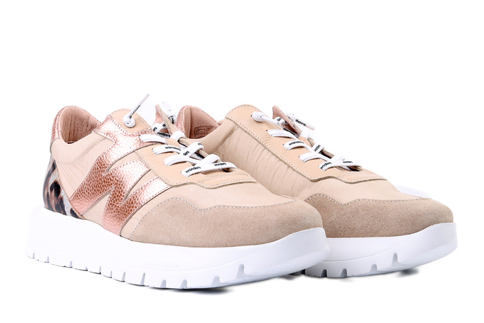 WONDERS A-24100 beig, półbuty damskie