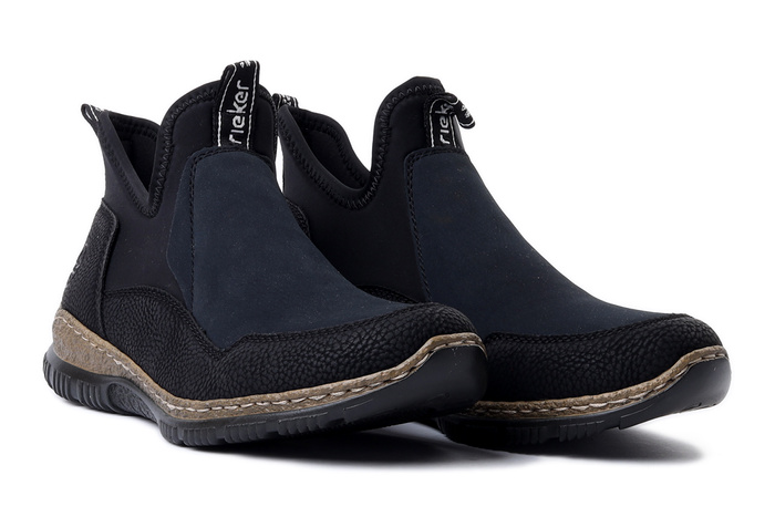RIEKER N3275-00 black, półbuty damskie