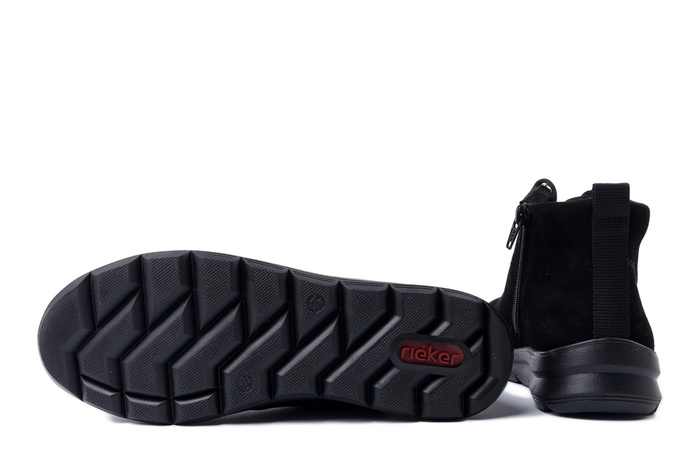 RIEKER Z0022-00 black, trzewiki damskie