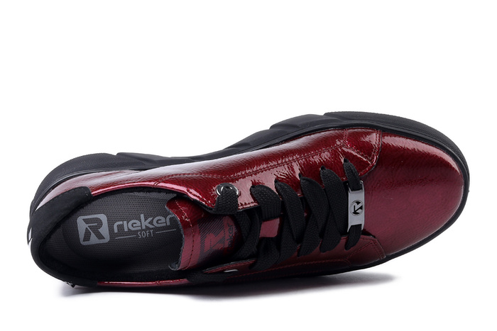 RIEKER W2601-35 red, półbuty damskie