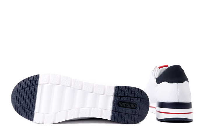 RIEKER REMONTE R6705-82 white combination, półbuty damskie