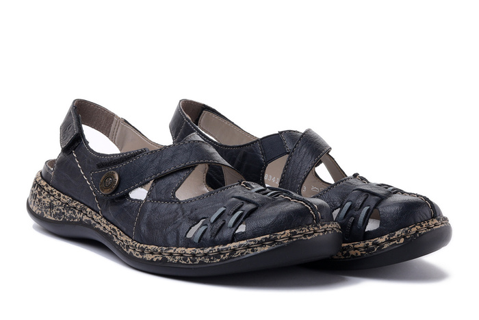 RIEKER 46377-14 blue, sandały damskie