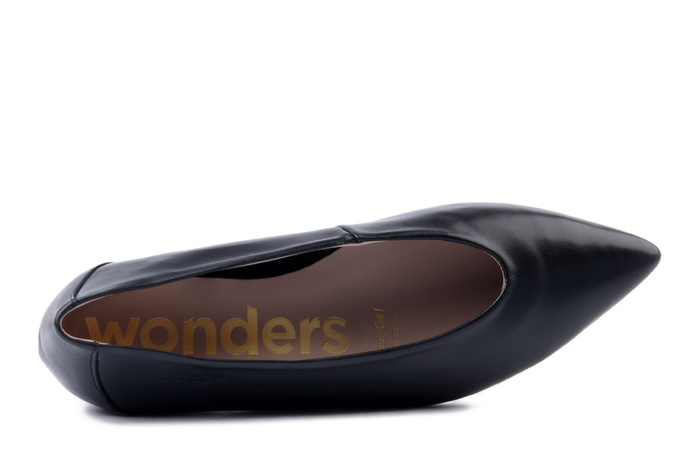 WONDERS A-3802 negro, czółenka damskie