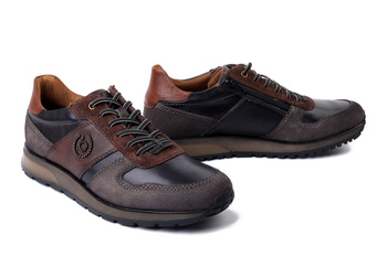 BUGATTI 331-APA04-1441 1511 grey/dark grey, półbuty męskie
