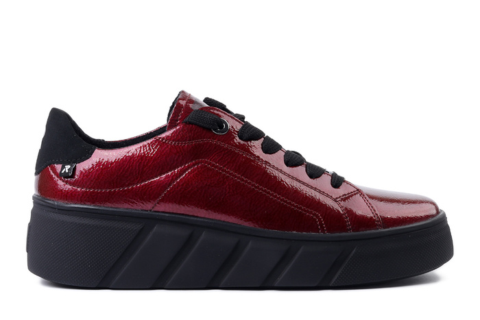 RIEKER W2601-35 red, półbuty damskie