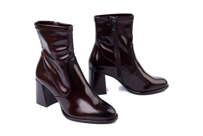 TAMARIS 1-25357-41 568 merlot patent, botki damskie