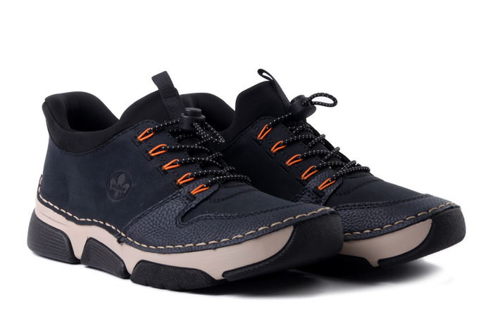 RIEKER 45963-14 blue, półbuty damskie