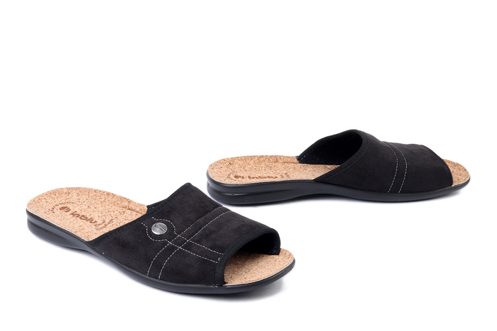 INBLU 155M 028 czarny, kapcie męskie