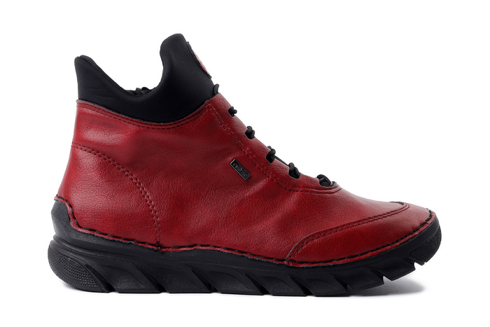 RIEKER 55069-35 red, trzewiki damskie
