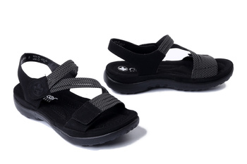 RIEKER 64870-00 black, sandały damskie