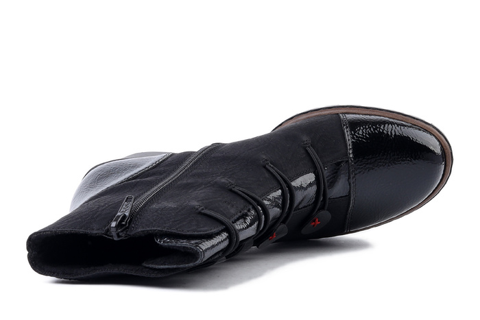 RIEKER Y2576-00 black, botki damskie