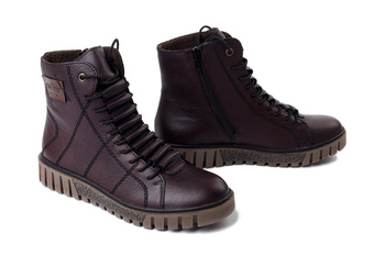 RIEKER Y3421-35 red, trzewiki damskie