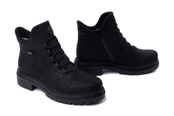 RIEKER TEX Y3163-00 black, trzewiki damskie
