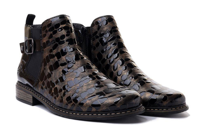 RIEKER Z4965-90 brown, botki damskie