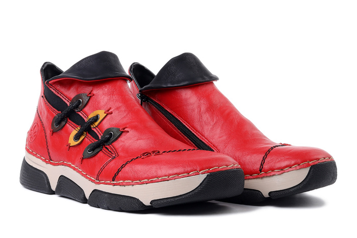RIEKER 45983-33 red, botki damskie