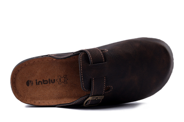 INBLU 35-24 043 ciemny brąz, klapki męskie
