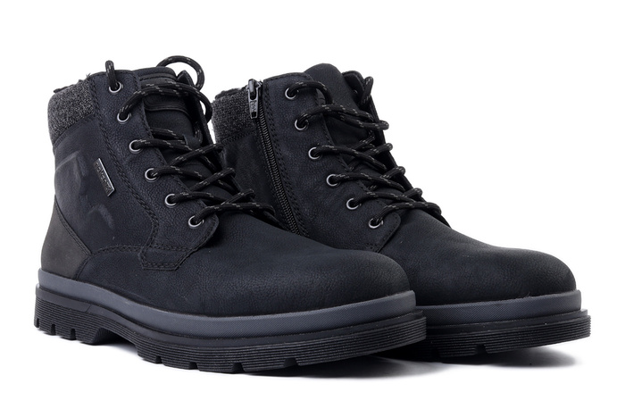 RIEKER TEX F7010-00 black, trzewiki męskie