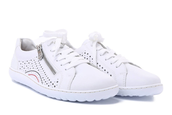 RIEKER 52824-80 white, półbuty damskie