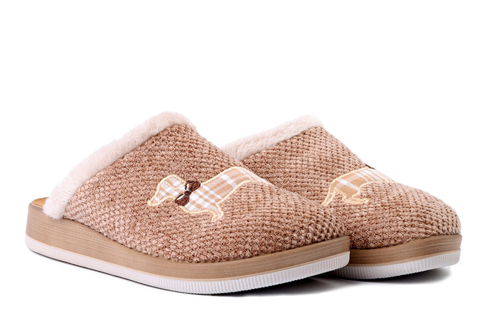 INBLU CT-42 026 piaskowy, kapcie damskie