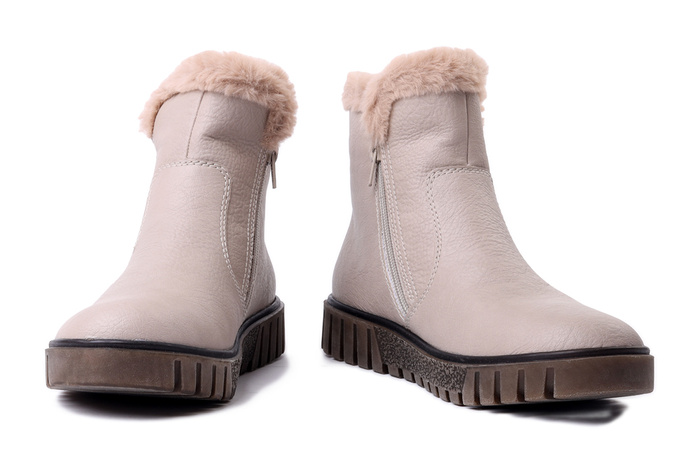 RIEKER Y3481-60 beige, botki damskie