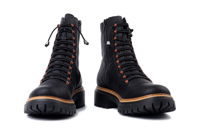 RIEKER 72653-00 black, trzewiki damskie