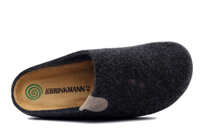 DR. BRINKMANN 220076-09 grau, kapcie męskie