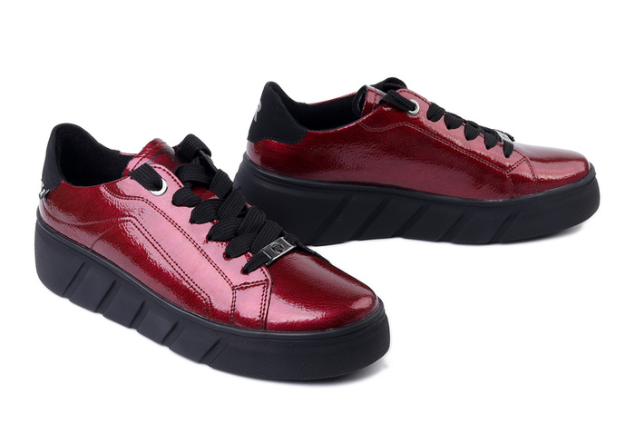 RIEKER W2601-35 red, półbuty damskie
