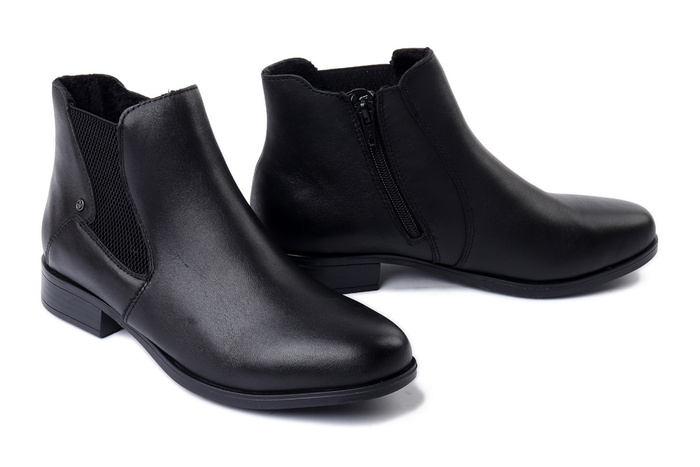 RIEKER 77051-00 black, botki damskie