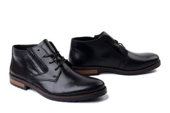 RIEKER 14609-00 black, trzewiki męskie