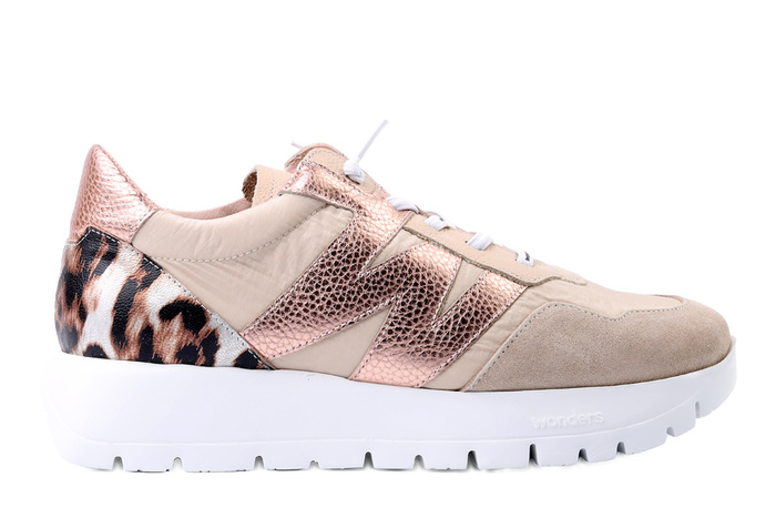 WONDERS A-24100 beig, półbuty damskie