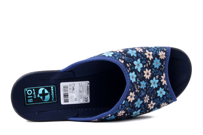 ADANEX 30310 SIK1VD granatowy, kapcie damskie