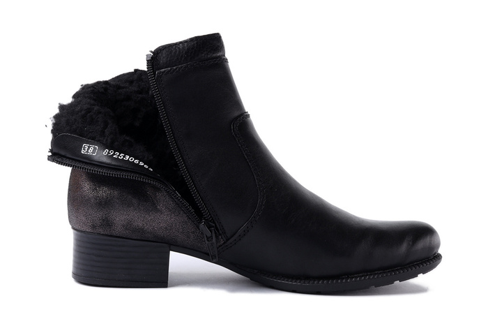 RIEKER TEX 78658-00 black, botki damskie