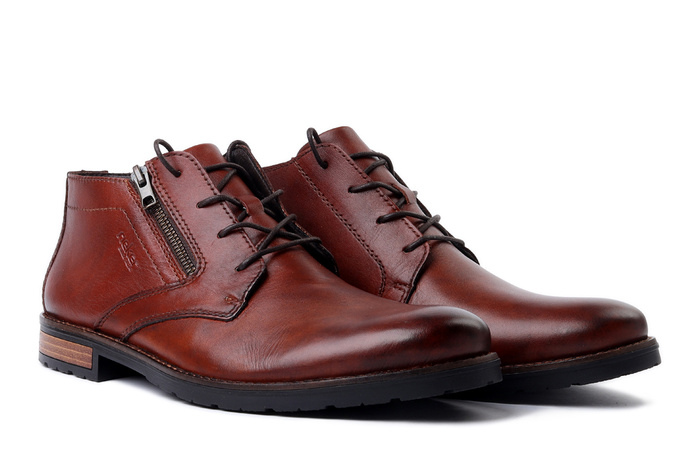 RIEKER 14609-24 brown, trzewiki męskie