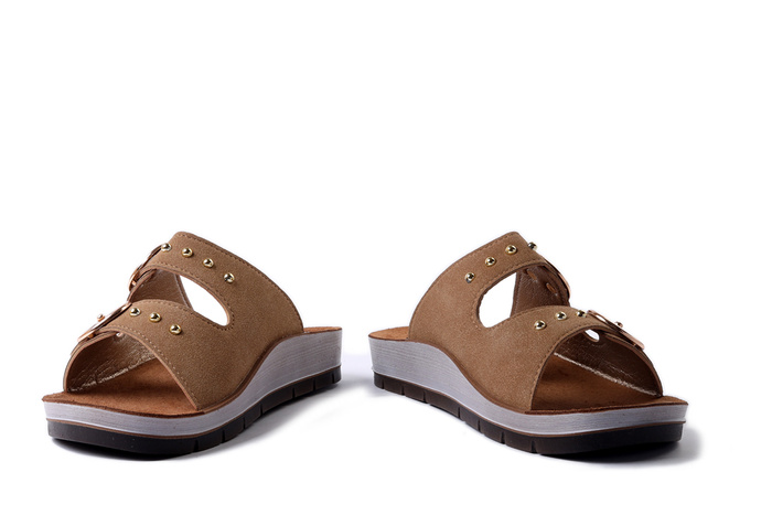 INBLU CP-54 026 piaskowy, klapki damskie