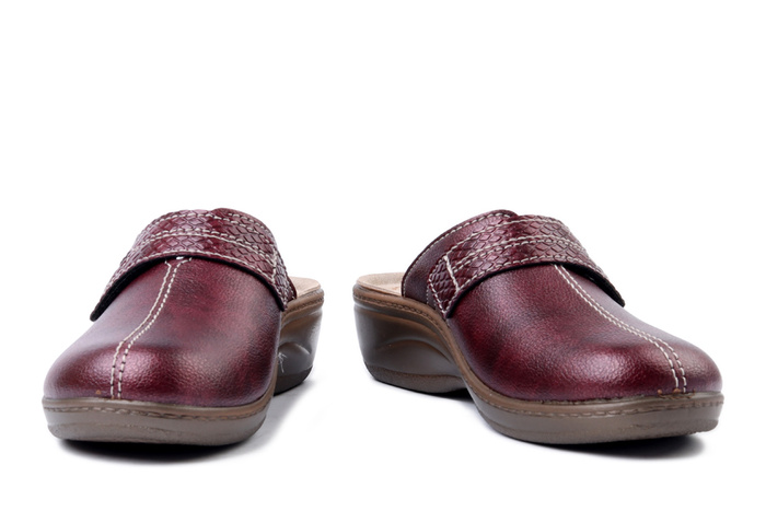 INBLU LY-80 016 bordowy, kapcie damskie