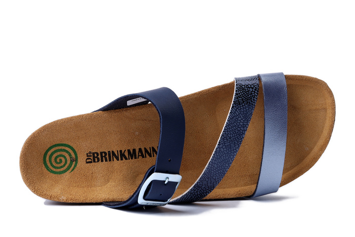 DR. BRINKMANN 700753-51 mittelblau, klapki damskie