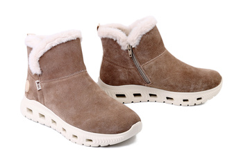 RIEKER TEX M6050-64 beige, botki damskie